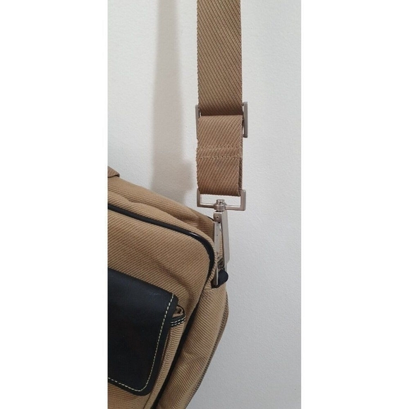 Hartmann Ziptop Briefcase Canvas and Leather HUDSON COLLECTION TAN AND BLACK - Picture 10 of 16